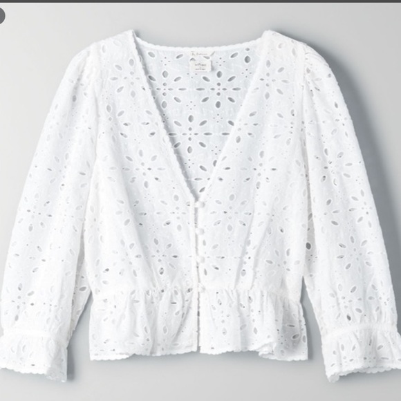 Wilfred Caravan Blouse La Boheme Aritzia As Seen on Daisy Ridley White size XS - Picture 2 of 4